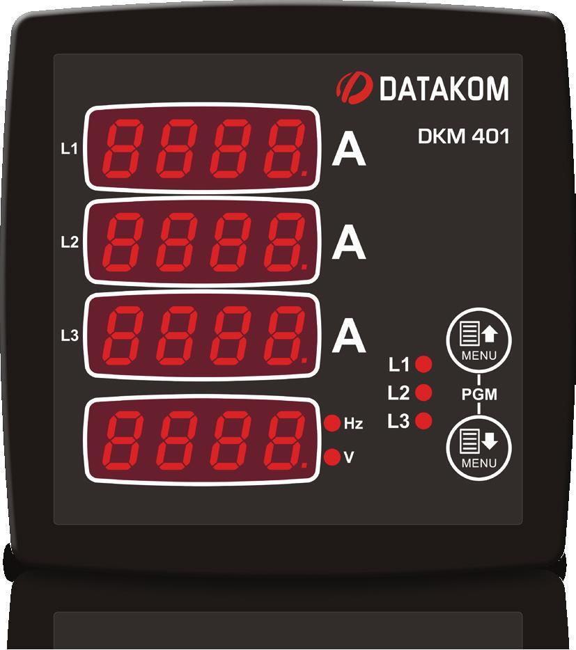 QUALITY MANAGEMENT 05 Enerji Kalitesi Şebeke Analizörleri 96x96 mm DKM 0 Multimetre DKM 0 üç fazlı dağıtım panolarında akım, gerilim ve frekansın görülmesini sağlayan yüksek hassasiyetli bir
