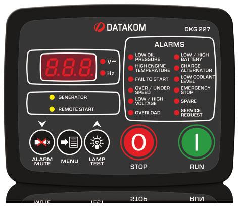 çalışma saati Boyutlar: 0x55x0mm (GxYxD) DKG 7 Jeneratör kw ve PF ölçümleri Motor çalışma saati Servis zamanı göstergesi İstatistik kayıtları Boyutlar: x07x6mm (GxYxD) 76-87,00 USD