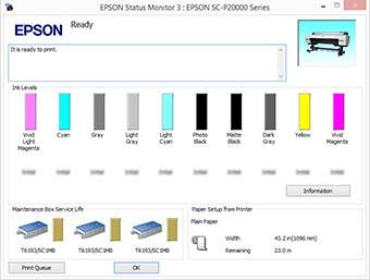 Yazıcı Sürücüsünün Kullanılması (Windows) Yardımcı Program Sekmesinin Özeti EPSON Status Monitor 3 Kalan mürekkep seviyesi ve hata mesajları gibi yazıcı durumlarını bilgisayar ekranından kontrol
