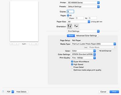 Yazıcı Sürücüsünün Kullanılması (Mac OS X) Yazıcı Sürücüsünün Kullanılması (Mac OS X) Ayarlar Ekranının Gösterimi Yazıcı sürücüsü ayar ekranının gösterim metodu uygulama veya işletim sistemi sürümüne