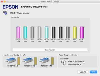 Yazıcı Sürücüsünün Kullanılması (Mac OS X) Epson Printer Utility 4 Kullanma EPSON Status Monitor Kalan mürekkep seviyesi ve hata mesajları gibi yazıcı durumlarını bilgisayar ekranından kontrol
