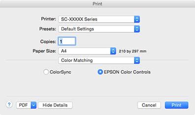 Yazdırma Destekleri Mac OS X için Ayarların Yapılması Bir renk yönetim fonksiyonu içeren A uygulamaları kullanırken, bu uygulamalardan nasıl renkleri ayarlayacağınızı belirleyin.