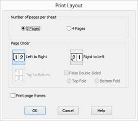 Yazdırma Destekleri Windows'ta Ayarların Yapılması Yazıcı sürücüsünün Page Layout (Sayfa A Yapısı) ekranı görüntülendiğinde, Multi-Page (Çok sayfalı) onay kutusunu ve N-up öğesini seçip ardından