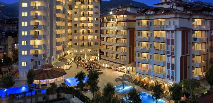 FACTSHEET SUMMER 2018 VILLA SUNFLOWER APARTS & SUITES Genel Villa sunflower hotel alanya merkezde bulunur. Villa sunflower Aparts & Suites 9000 m2 lik bir alan üzerine kurulmuştur ve 6 binadan oluşur.