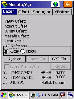 (A) butonuna bastığımızda Ortalama Ortalama için okuma sayısı bölümüne 1-999 arası bir sayı girilerek tuşu ile okuma işlemi başlatılır.