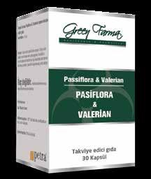 13179 Green Farma Pasiflora & Valerian 30 Kapsül food supplemens & vitamins İçindekiler (1 Kapsülde) Pasiflora (Passiflora incarnata) Ekstresi Valerian (Valeriana officinalis) Ekstresi Miktar 300 mg