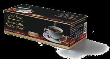 13465 Fiyatı: 45.00 13441 Green Farma Reishi Coffee 3 in 1-20 Poşet Kahve, Krema, Şeker ve Reishi Mantarının eşsiz uyumu.