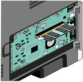 4 Tırnaklar yerine kilitleninceye kadar bellek kartını konektöre doğru itin. 5 Sistem kartı kapağını kapatın.