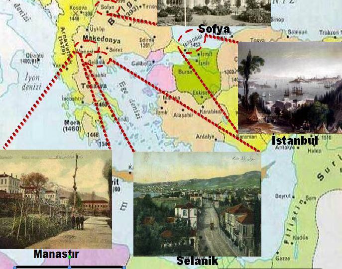 DÖRT ŞEHİR VE MUSTAFA KEMAL SELANİK * Selanik, Osmanlı nın önemli bir Balkan kentiydi ve Ege kıyısındaydı. Deniz ticareti gelişmişti.