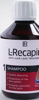 5. SAÇ BAKIMI L-Recapin Șampuan & L-Recapin Tonik her biri 200 ml TOP- SELLER SATIȘ İDDIALARI Kalıtsal saç dökülmesini durdurur. Saç hacmini artırır. Bilimsel olarak onaylanmıș ürün etkisi.