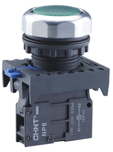 IEC/EN NP8 Serisi 22mm Plastik, Metal Seri Buton ve Sinyal Lambası NP8 seri buton anahtar kontrolü ve göstergesi z