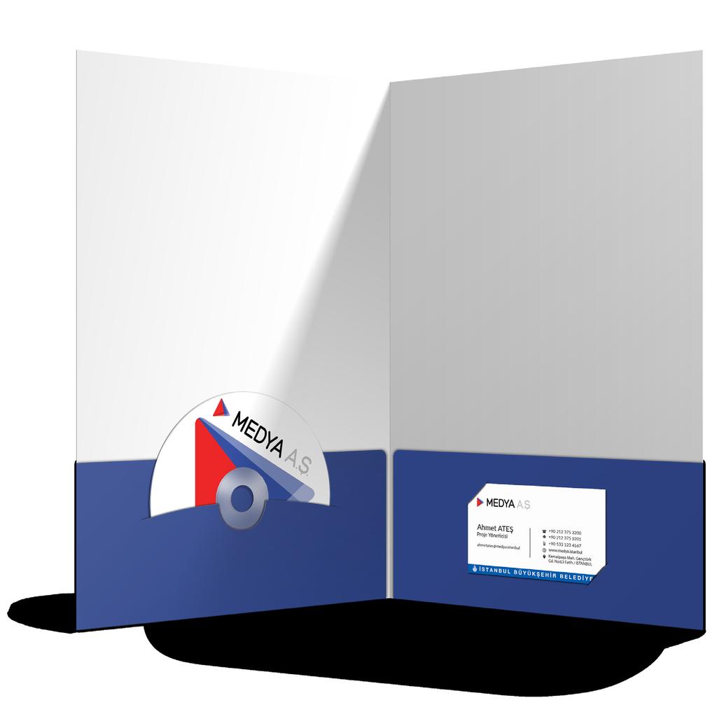35 Dosya İçi Inner Folder Cep kısımları mavi renktedir. (Pantone 300 C).