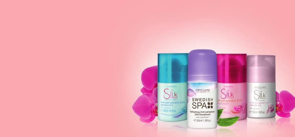 Silk Beauty For Smooth Skin Anti-perspirant 24h Deodorant Silk Beauty 24 Saat Etkili Anti-perspirant Roll-on Deodorant Nemlendirici ipek proteinleri, koruyucu orkide özleri ve Hair Minimising