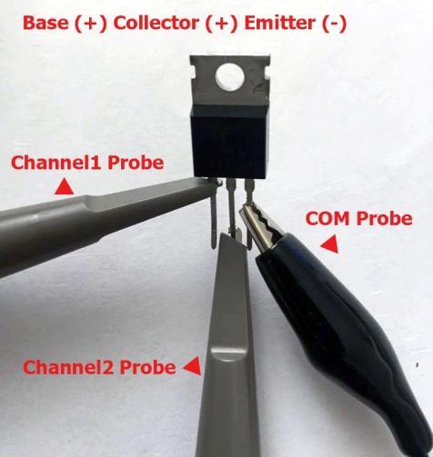 Collector) C556B PNP Transistor Resim 126: Kanal1 (+), Kanal2 (+), COM (-) Transistor