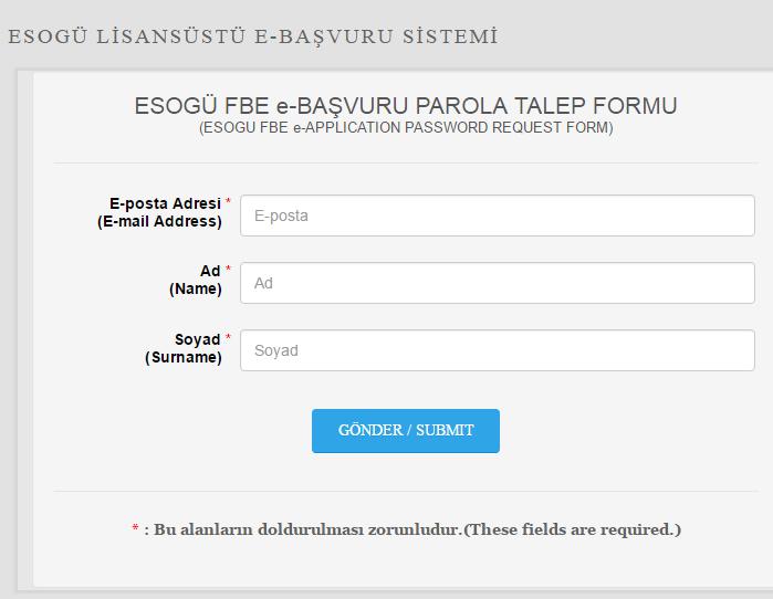 T.C. ESKİŞEHİR OSMANGAZİ ÜNİVERSİTESİ FEN BİLİMLERİ ENSTİTÜSÜ 2017-2018 Bahar Yarıyılı e-başvuru KILAVUZU ESOGÜ FBE e-başvuru