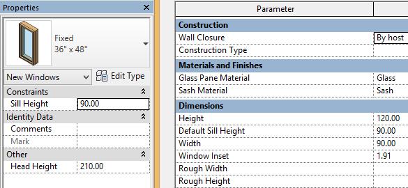 Revit : Pencere objesi ayarları Objeler biraraya gelerek yapı modelini oluşturur BIM veri standardında nesne olacak elemanların tanımı