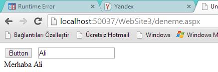 protected void Button1_Click(object sender, EventArgs e) string Ad; Ad =