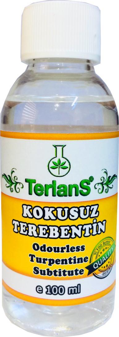 Yağlı Boya Yardımcı Malzemeleri Terlans Kokusuz Terebentin Açıklama: Terlans Kokusuz Terebentin özellikle kokuya duyarlı kullanıcılar için geliştirilmiş yüksek kaliteli bir üründür.