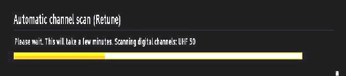 Press OK button on the remote control to continue and the following message will be displayed on the screen. To continue please select YES and press OK.