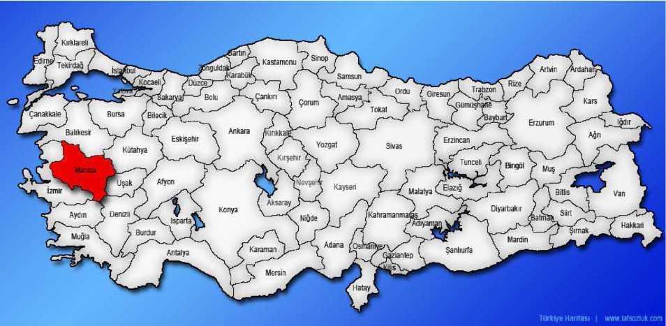 2.PLANLAMA ALANINA İLİŞKİN ANALİZ Manisa ili, Ege Bölgesinde yer alan bir ilidir. Manisa 1.367.905 toplam nüfusuyla İzmir den sonra Ege Bölgesi nin 2.