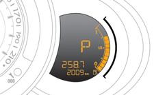 163 Sürüş Gösterge tablosunun ekranları Aracın harekete geçişi Bir konum seçmek için vites kolu hareket ettirildiğinde, ilgili uyarı lambası gösterge tablosu ekranında belirir. P. Parking (Park etme).