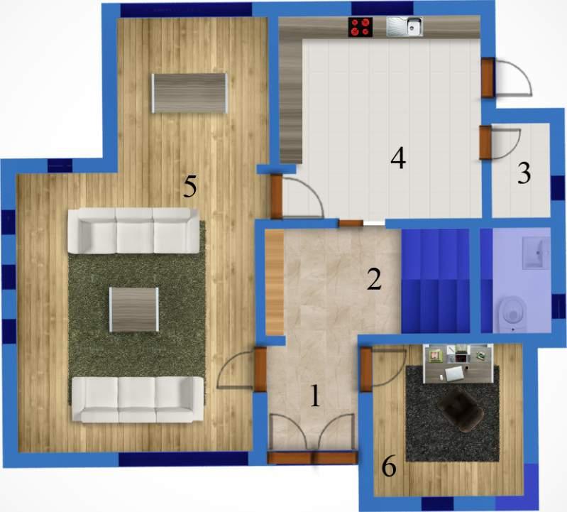 Mutfak 17 m 5. Yatak Odası 11 m 5. Salon 38 m 6.