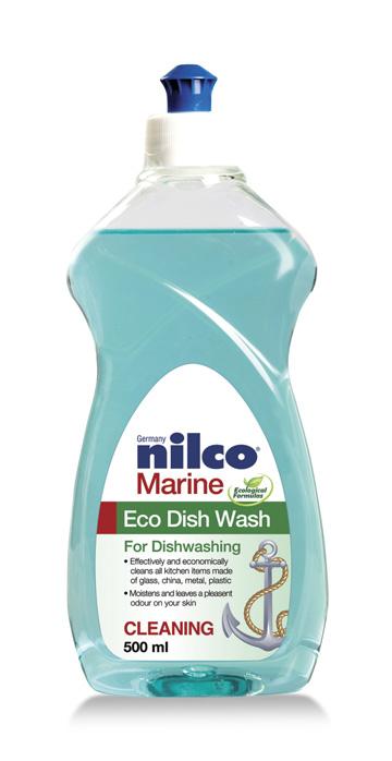 Eco Dish Wash Hand Soap Normal musluk ve deniz suyu ile kullan labilir. Cildinizde hoﬂ bir koku b rak r.