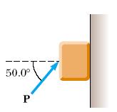 3)3 kg kütleli bir blok şekilde görüldüğü gibi 50 o lik açı altında bir P kuvveti ile duvara karşı itiliyor.