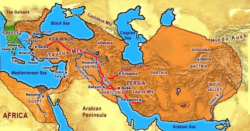 Pers İmparatorluğu'nu yıkarak Persepolis'i alır. İskender Pers seferi ile Helen dünyasındaki Asya Seferi fikrini yeniden canlandırıyordu.