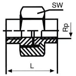 Rp-DIN 2999 L 1/8 20 1/4 21 3/8 25 1/2 28 3/4