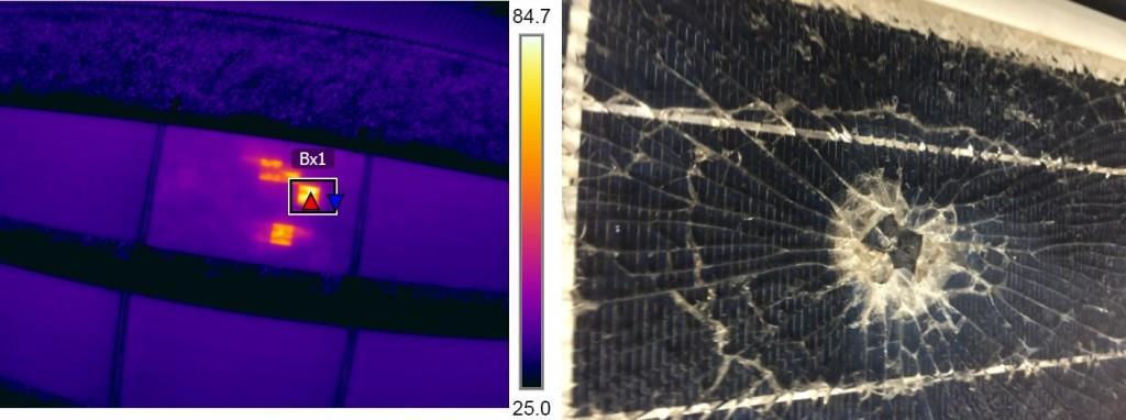 PANEL GÖZLEMİ Sol Üst Kısımda Görülen Kırık Panel Panel arızaları, bağlantı hataları, kir,