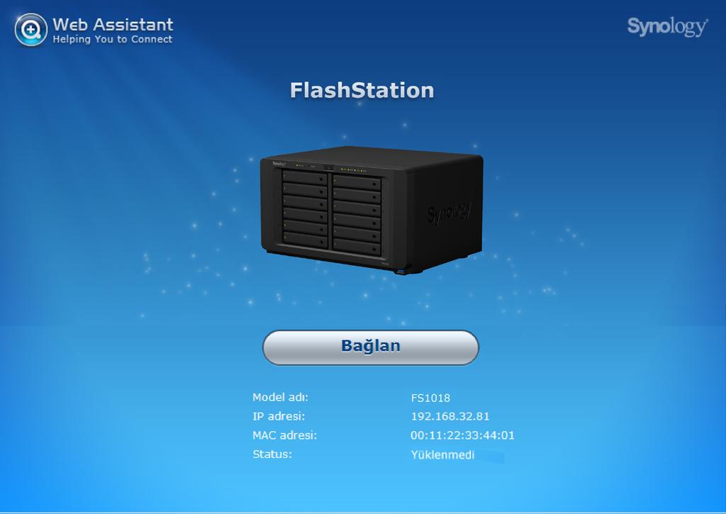 Bölüm FlashStation'a DSM yükleyin 3 Donanım kurulumu tamamlandıktan sonra, Synology'nin web tabanlı işletim sistemi olan DiskStation Manager'ı (DSM) FlashStation sunucunuza yükleyin.