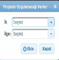 Proje Genel Bilgileri Proje Genel Bilgilerinde Doldurulacak Alanlar: Proje Adı: Projenin içeriği hakkında fikir verici, kısa, öz ve kolay anlaşılır olmalı, 125 karakterle sınırlıdır.