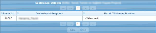 DESTEKLEYİCİ BELGELER Sistem e destekleyici belge yüklemek için, Destekleyici Belgeler Alanı nda yer alan ve Ajansça yüklenmesi istenilen