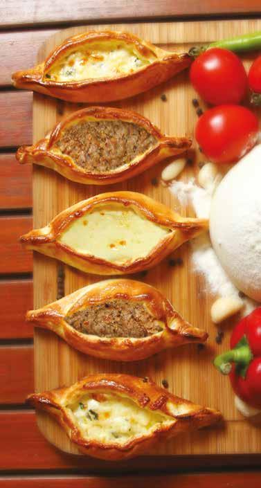 MİNİ PİDE MINI PITA KIYMALI PİDE KAŞARLI PİDE KARIŞIK PEYNİRLİ PİDE PITA WITH MINCED MEAT PITA WITH YELLOW CHEESE