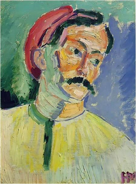 Resim Sanatında Rengin Tarihsel Süreçte İncelenmesi Şekil 11. Henri Matisse "Andre Derain'in Portresi", 1905, 39.4 x 28.