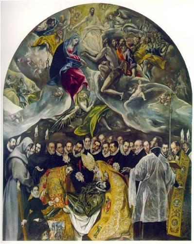 Per İÜ Sanat ve Tasarım Dergisi Şekil 4. El Greco, "Kont Orgasz'ın Cenaze Töreni", 1586, 480x360 cm, Santo Tome, Toledo 17.