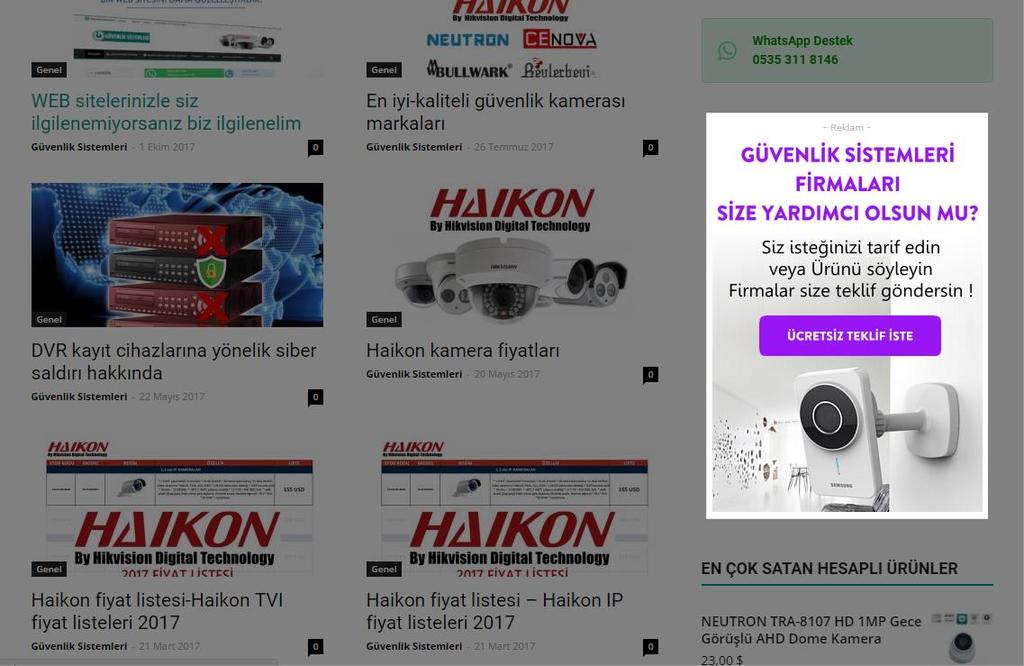 ❸ SIDEBAR Reklam Alanı Ana sayfa da dâhil olmak üzere sitenin %97 sinde görünmektedir. Sidebar ın kullanılmaması gereken tam ekran sayfalarımızda görünmemektedir.