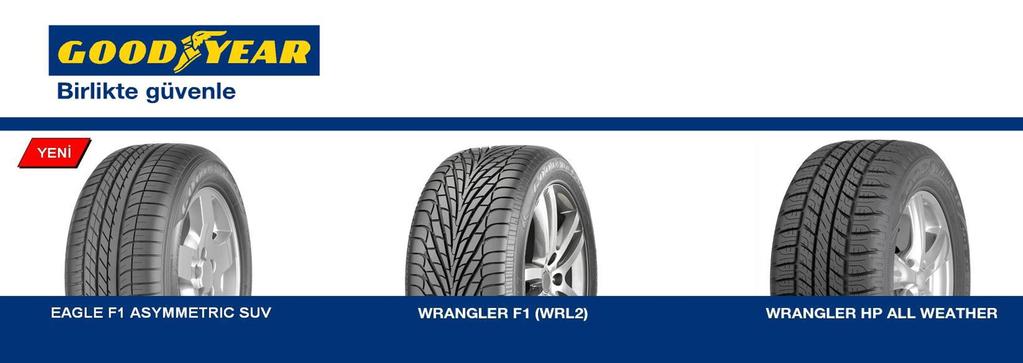 ECOCONTROL HIZ DESEN 4 X 4 LAST KLER OR NAL EK PMAN OLARAK GOODYEAR KULLANAN ARAÇ MODELLER 195 R 15 96H WRANGLER HP ALL WEATHER 558350 312 205 R 16 110S WRANGLER AT/S 559751 350 750 R 16 C 108N