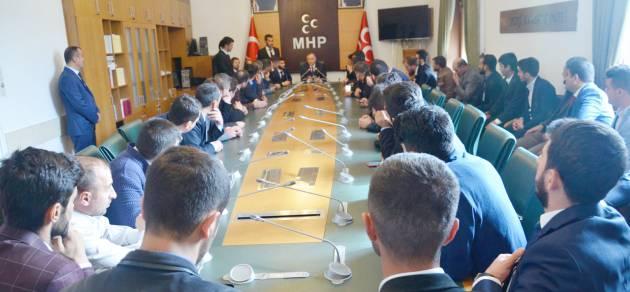 MHP Grup Başkan Vekili Erkan kçay ile ankara'da bir görüşme gerçekleştirdi.
