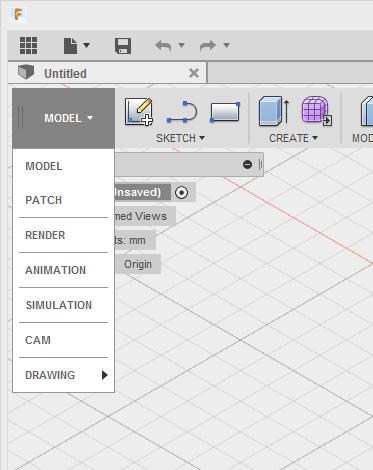 1.2.1. Çalışma Modları Resim 1.2: Çalışma modları ÇALIŞMA MODLARI MODEL: Bir parçanın ya da montajın modellenmesinde kullanılan kısımdır.
