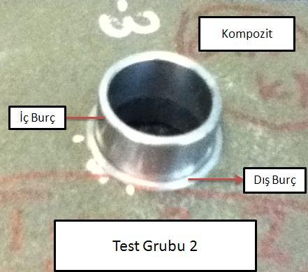 Şekil 9: Test sonucu iç burcun dış burcun içinden çıktığını gösteren resim SONUÇ İç içe iki burcun kullanıldığı iki farklı burç uygulama yönteminin incelendiği çalışmada, montajlar burç ekseni