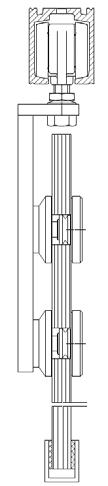 Vođica za staklo se kontinualno podešava na različite debljine stakla c Odobreno prema DIN EN 152:1998 c Otpornost na koroziju, klasa 2 GEZE Perlan1 GGS zidna montaža Oblast primene