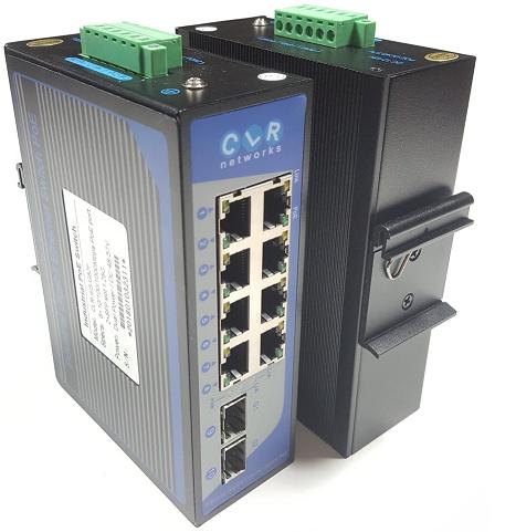 Ethernet RJ45 POE ve 2Port Gigabit SFP Slot olmak üzere toplam 10 Port Endüstriyel Tip Yönetilmez Gigabit Ethernet Ağ Anahtarıdır. Her bir RJ45 portundan 15.4/25.