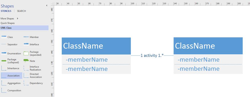 Şekil 6.1. MS Visio 2016 sınıf diyagramı çizimi Şekil 6.2. MS Visio 2003 ile Sınıf diyagramı çizimi "www.