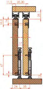 Bottom wheels are polyamid palted. Ayarlı sürgülü kapak mekanizması 80 kg taşıma kapasitelidir. Altta ve üstte poliamid kaplı rulmanlı tekerlekler çalışır.