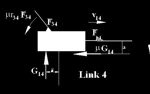 4. Uzuv İçin Denge Denklemleri -F 34 cos(f)-mg 14 -F 14 =0 ( SF x =0) -F 34 sin(f)+g 14 = 0 ( SF y =0) mr 34 F 34 - sg 14 -mag 14 =0 ( SM B =0) -F 34 cos(f)-0.