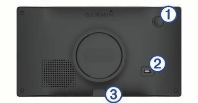 Garmin Drive 60 Cihaz Genel Bilgileri À Á Â Güç tuşu Mini-USB güç ve veri bağlantı noktası Harita ve veri bellek kartı yuvası Cihazı Taşıt Gücüne Bağlama UYARI Bu ürün lityum-iyon pil içerir.