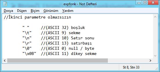 Fonksiyonlar Karakter Kümesi Fonksiyonları Rtrim(), Ltrim() ve Trim() Fonksiyonları Ltrim() Bir karakter kümesinin başındaki, Rtrim() Bir karakter kümesinin sonundaki,