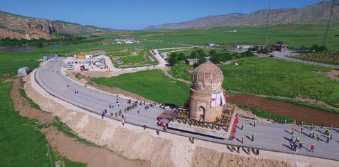 Zeynel Bey Türbesi, which will be submerged when underconstruction Ilısu Dam starts to operate, has been transported to an open-air museum 2-km away from its original location within a project run by